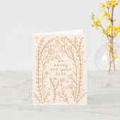 Condoleances Sorry Wildflower Bloemen Schets Doodl Kaart (Gele Bloem)