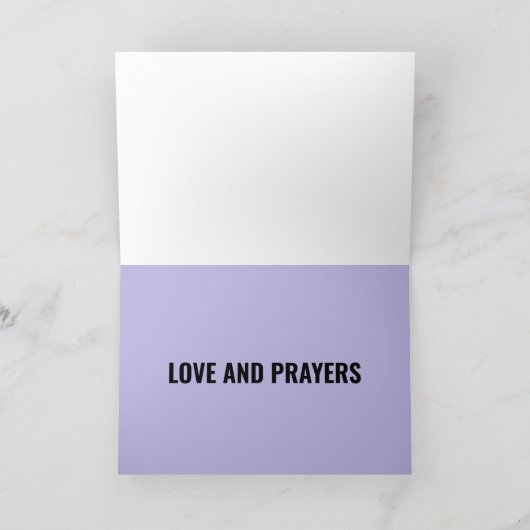 CONDOLÉANCES SYMPATHIE CARTE CHRÉTIENNE (Intérieur)