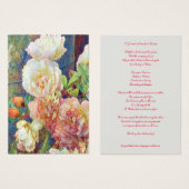 Condolence Funeral Merci Signet Carte Sainte (Devant & derrière)