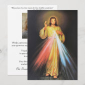 Condolence Sympathie Merci catholique Jésus (Devant / Derrière)