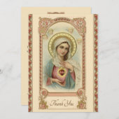 Condolence Sympathie Merci Catholique Marie (Devant / Derrière)