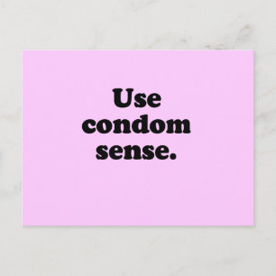 CONDOM SENSE GEBRUIKEN BRIEFKAART
