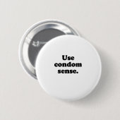 CONDOM SENSE GEBRUIKEN RONDE BUTTON 5,7 CM (Voorkant /achterkant)