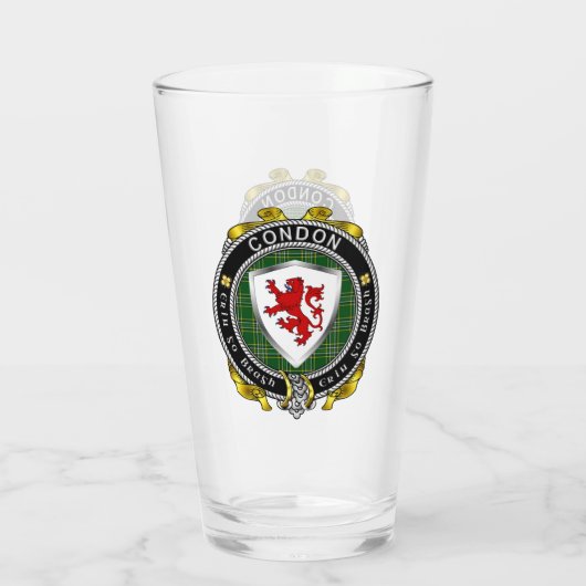 Condon Irish Shield Bierglas Glas (Achterkant)