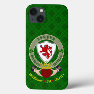 Condon Irish Shield & Claddagh Personalized iPhone 13 Hoesje