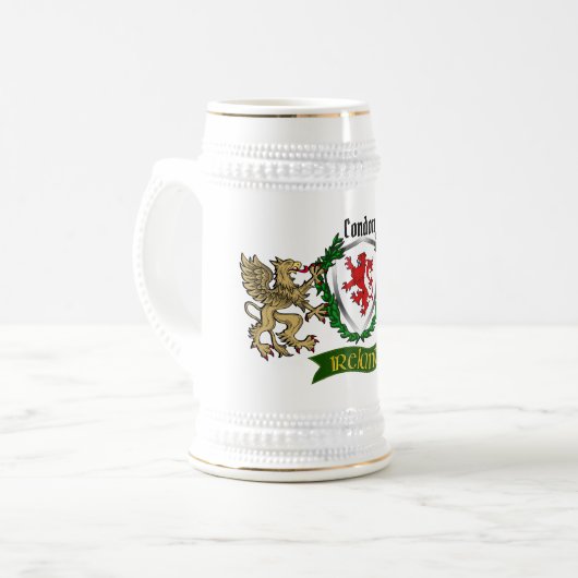 Condon Irish Shield Personalized Bierpul (Voorkant links)