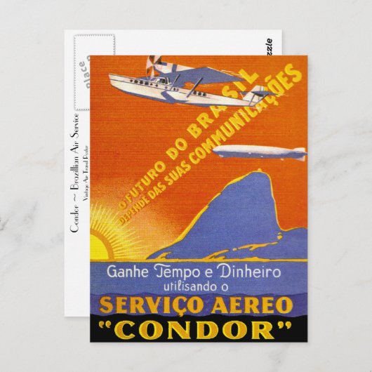 Condor ~ Brazillian Air Service Briefkaart (Voorkant / Achterkant)