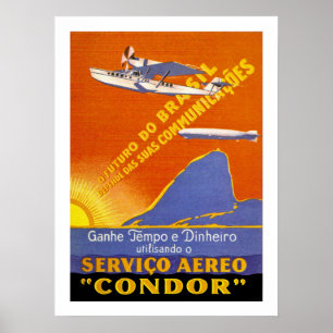Condor ~ Brazillian Air Service Poster