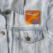 Condor ~ Brazillian Air Service Vierkante Button 5,1 Cm (In situ)