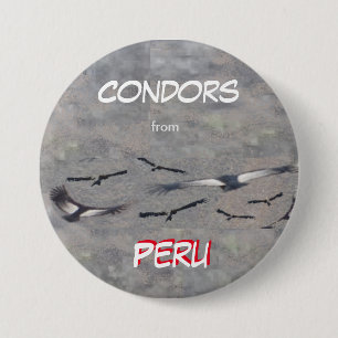 Condors uit Peru-Button Ronde Button 7,6 Cm