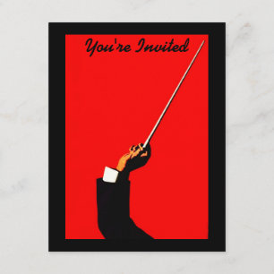 CONDUCTBAND LEADER RECITAL ORCHESTRA INVITATION KAART
