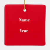 Conducteur de bus femme ornement de Noël (Dos)