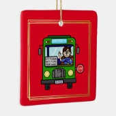 Conducteur de bus masculin Ornement de Noël (Droite)