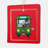 Conducteur de bus masculin Ornement de Noël (Gauche)
