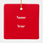 Conducteur de bus masculin Ornement de Noël (Dos)