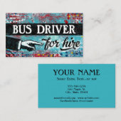 Conducteur De Bus Pour Louer Des Cartes de visite  (Devant / Derrière)