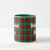 Conducteur désigné Rouge Vert Plaid Coffee Mug (Centre)