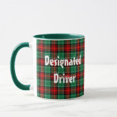 Conducteur désigné Rouge Vert Plaid Coffee Mug (Gauche)
