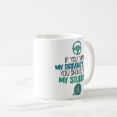 Conducteur drôle de tasse de café de professeur (Devant droit)
