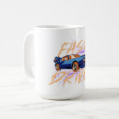 CONDUCTEUR RAPIDE - TASSE À CAFE bleue (Devant gauche)