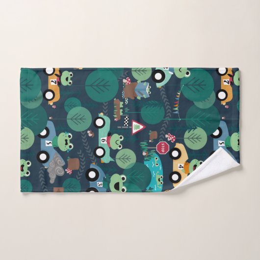 Conducteurs de voitures de course de grenouille en (Serviette à main)