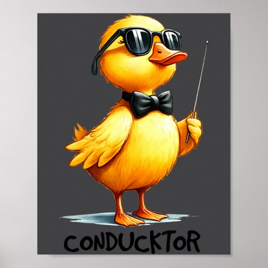 Conductor, Funny Duck Quote Poster (Voorkant)