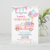 Conduire par Anniversaire Parade Invitation pour f (Debout devant)