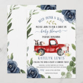 Conduire par Baby shower agricole Invitation (Devant / Derrière)