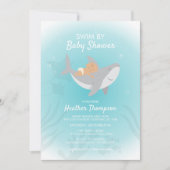 Conduire par Baby shower de requin doux Invitation (Devant)