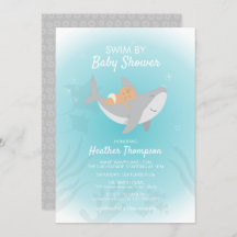 Conduire par Baby shower de requin doux Invitation