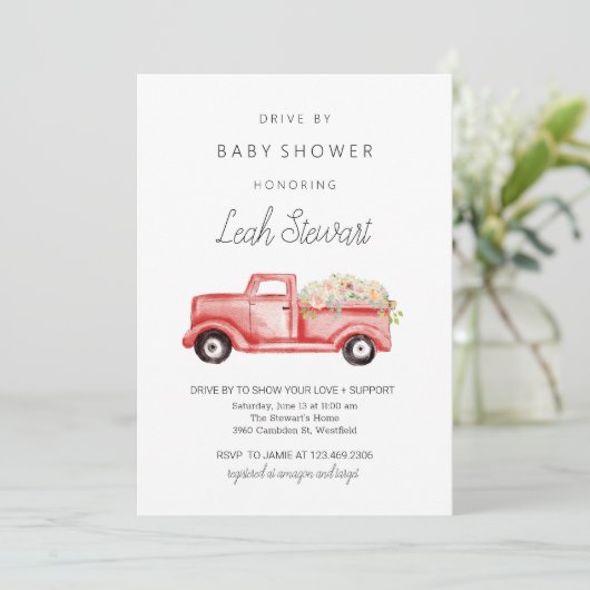 Conduire par Baby shower Invitation (Debout devant)