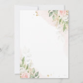 Conduire Par Baby shower Invitation Verdure Or ros (Dos)