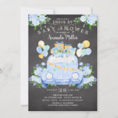 Conduire par Boys Baby shower Invitation (Devant)