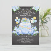 Conduire par Boys Baby shower Invitation (Debout devant)