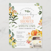 Conduire par Citrouille Baby shower Invitation (Devant / Derrière)