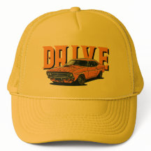 CONDUIS – Casquette Voiture Orange Vintage