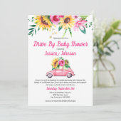Conduisez par Baby shower Invitation pour les bébé (Debout devant)