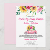 Conduisez par Baby shower Invitation pour les bébé (Devant / Derrière)