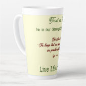 Conduite des versets Faith Latte Mug (Angle gauche)
