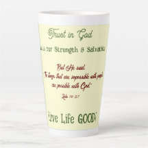 Conduite des versets Faith Latte Mug
