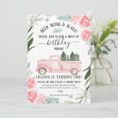 Conduite En Hiver Anniversaire Invitation Florale (Debout devant)