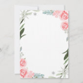 Conduite En Hiver Anniversaire Invitation Florale (Dos)
