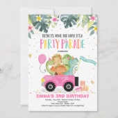 Conduite Par Anniversaire Parade Invitation Dinosa (Devant)