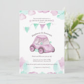 Conduite Par Baby Girl Douche Invitation (Debout devant)