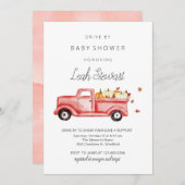 Conduite par Baby shower Automne Invitation (Devant / Derrière)
