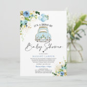 Conduite par Baby shower Invitation Douche Florale (Debout devant)