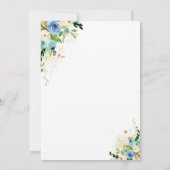 Conduite par Baby shower Invitation Douche Florale (Dos)