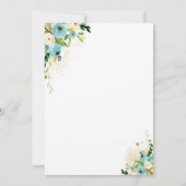 Conduite Par Baby shower Invitation Mint Floral Do (Dos)