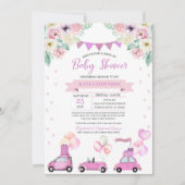 Conduite par Baby shower Parade Invitation (Devant)