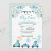 Conduite par Baby shower Parade Invitation (Devant / Derrière)